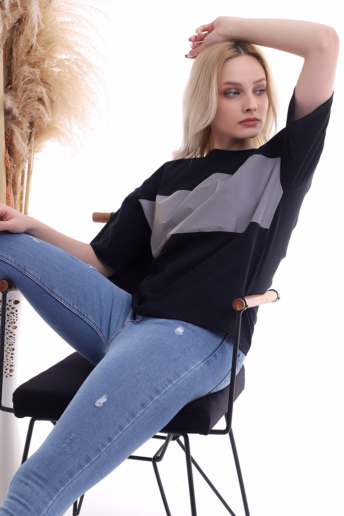 21113690 Süprem Reflektörlü Kısa Kol T-Shirt SIYAH