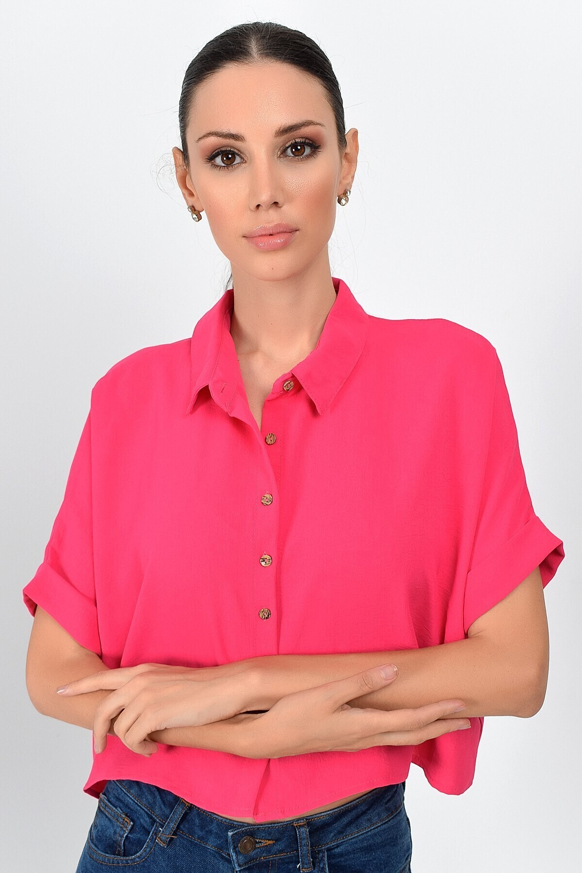 9363058 Sunshine Kısa Salash Gömlek FUSYA