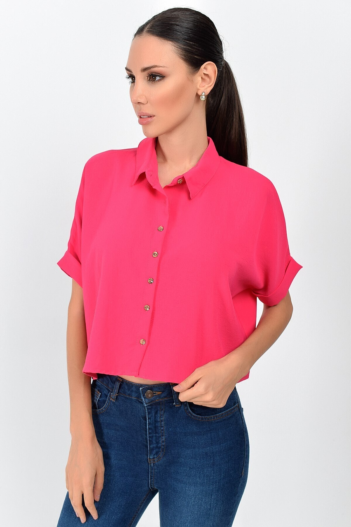 9363058 Sunshine Kısa Salash Gömlek FUSYA