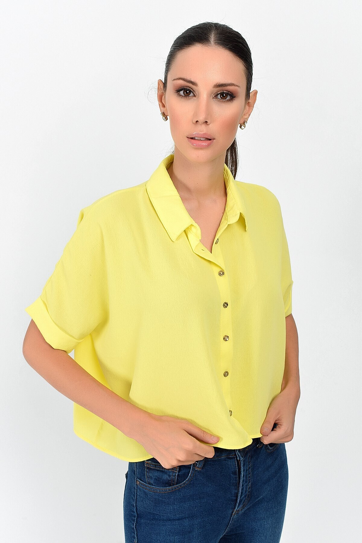 9363058 Sunshine Kısa Salash Gömlek SARI