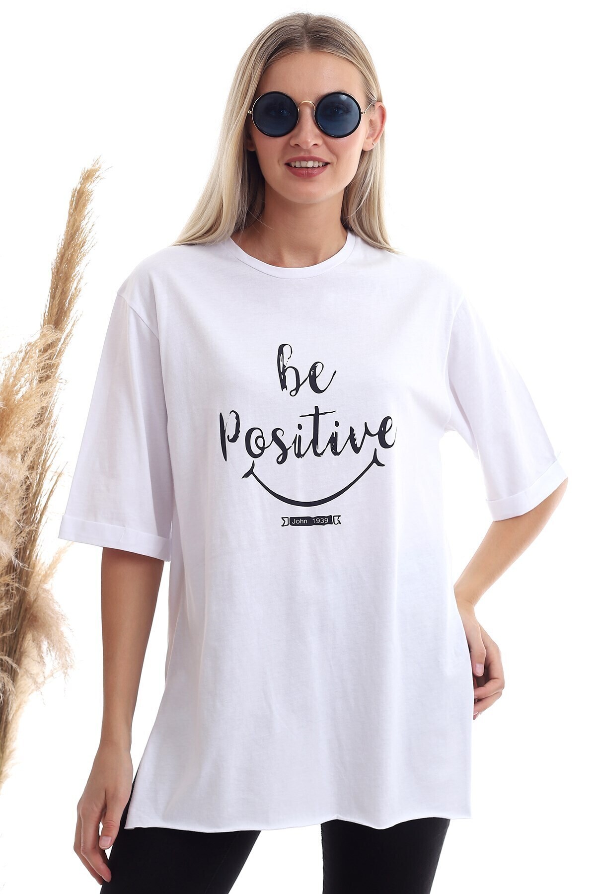 20333402 Süprem Be Positive Baskılı T-Shirt BEYAZ