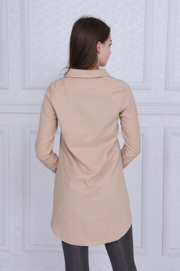 9072734 Şamre Uzun Kollu Gömlek BEJ