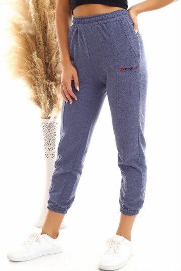 20060629 İkiiplik Beli Paçası Lastikli Pantolon INDIGO