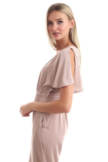 20333098 Dok.Viskon Omuzu Açık Tulum BEJ