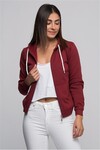 7363601 Fermuarlı Cepli Bağcıklı Kapüşonlu Sweatshirt BORDO