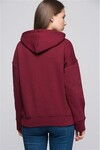 7500997 İnci Dizili Kapüşonlu Uzun Kol Sweatshirt BORDO