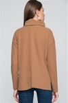 7492511 Degaje Yaka Eteği Yırtmaçlı Salaş Tunik CAMEL