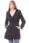 Beli kuşaklı 6 düğmeli trenchcoat SYH