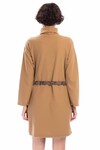 8482815 Selanik Degaje Yaka Tunik Elbise CAMEL