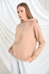 9392810 Üçiplik Reglan Kol Kapşonlu Sweat BİSKÜVİ