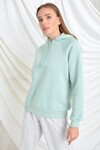 9392810 Üçiplik Reglan Kol Kapşonlu Sweat CAGLA YESIL