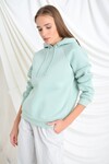 9392810 Üçiplik Reglan Kol Kapşonlu Sweat CAGLA YESIL