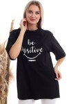 20333402 Süprem Be Positive Baskılı T-Shirt SIYAH