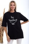 20333402 Süprem Be Positive Baskılı T-Shirt SIYAH