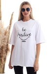 20333402 Süprem Be Positive Baskılı T-Shirt BEYAZ