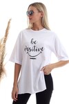 20333402 Süprem Be Positive Baskılı T-Shirt BEYAZ