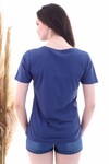 7050466 V  Yaka Boyfriend T-Shirt INDIGO