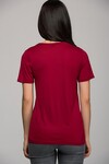 7050466 V  Yaka Boyfriend T-Shirt BORDO