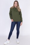 8482810 Üçiplik Reglan Kol Kapşonlu Sweat HAKI