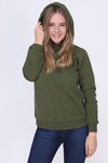 8482810 Üçiplik Reglan Kol Kapşonlu Sweat HAKI