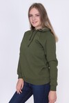 8482810 Üçiplik Reglan Kol Kapşonlu Sweat HAKI