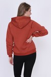 8482810 Üçiplik Reglan Kol Kapşonlu Sweat KIREMIT