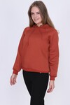 8482810 Üçiplik Reglan Kol Kapşonlu Sweat KIREMIT