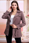 21405009 Beli Kuşaklı Trenchcoat KAHVE