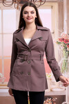 21405009 Beli Kuşaklı Trenchcoat KAHVE