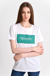 9282821 Süprem Baskılı Kısa Kol T-Shirt BEYAZYESIL