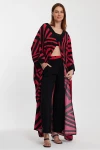 VP1015 Desenli Alt&Üst Kaftan Takım KIRMIZI