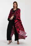 VP1015 Desenli Alt&Üst Kaftan Takım KIRMIZI